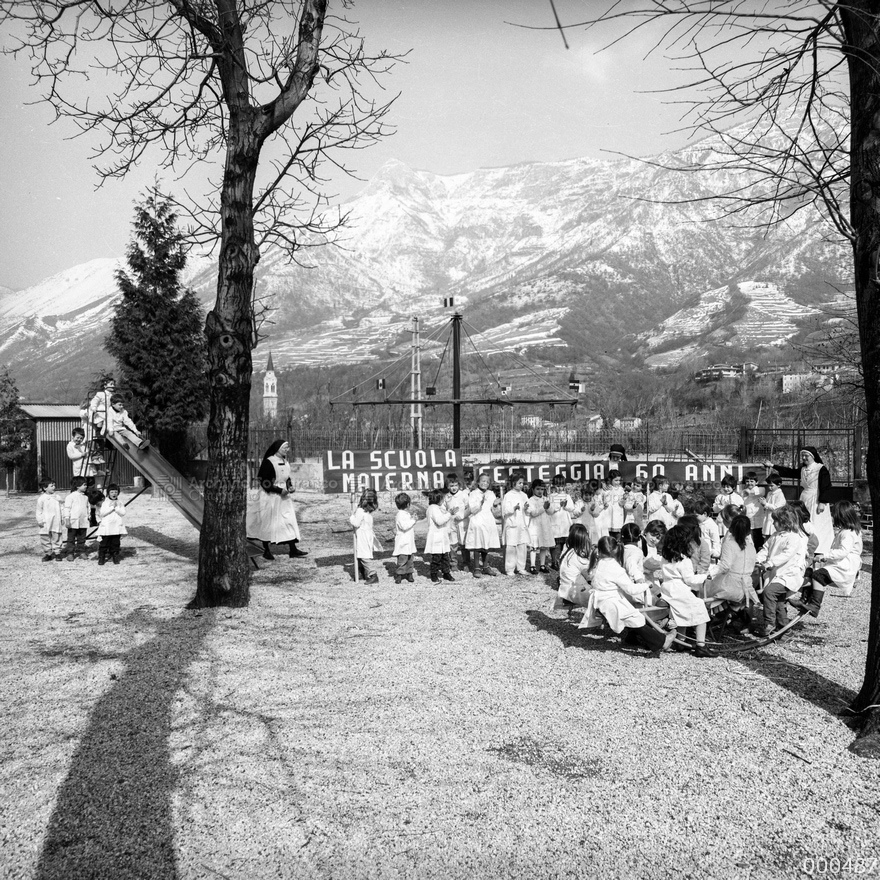Il cortile della Scuola materna parrocchiale