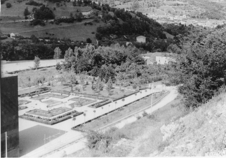 Veduta del parco della centrale idroelettrica in Loc. Bessè