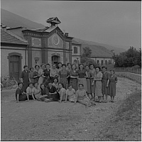 Foto di gruppo presso il Cotonificio Rossi