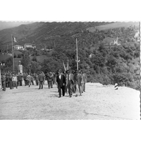 Sfilata Alpini durante l'inaugurazione del Ponte dei Granatieri